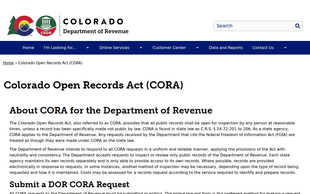 Custer County court records Colorado public records access source