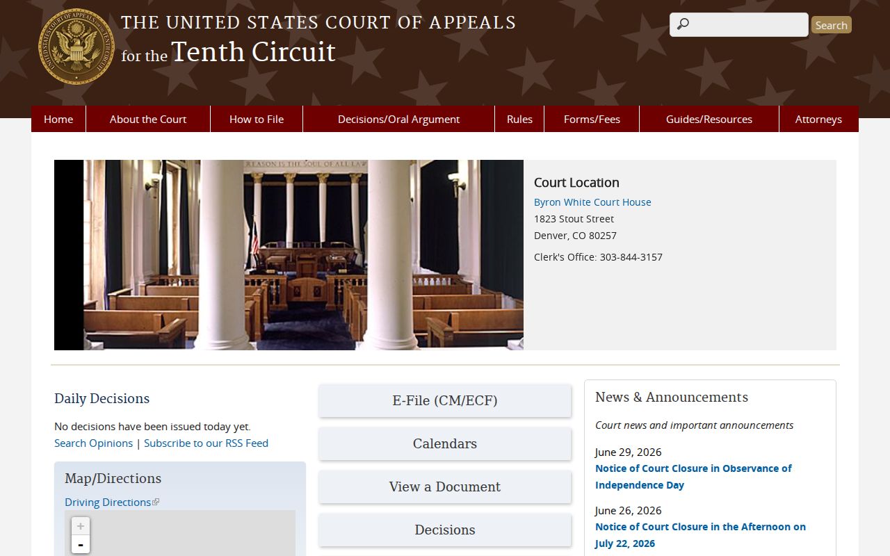 Custer County District Court federal Tenth Circuit appeal path