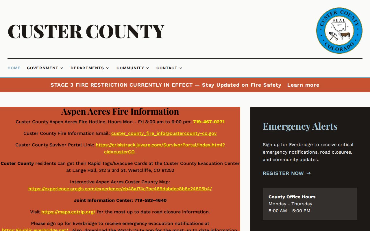 Custer County court records official county homepage