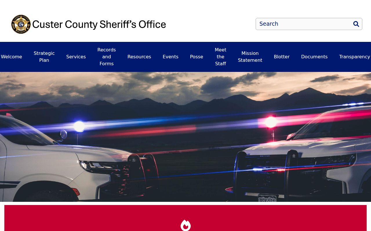 Custer County warrant records sheriff homepage